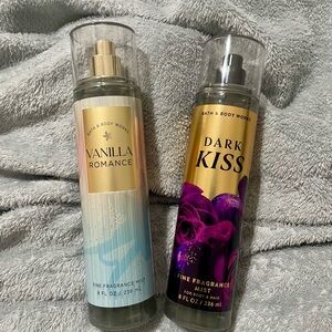 Bath & Body Works Vanilla Romance and Dark Kiss Mist Duo